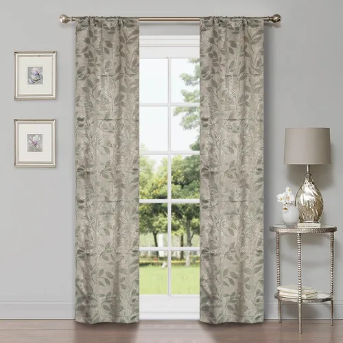 Vista 190 de Superior Cortinas opacas, oscurecimiento de la habitación para dormitorio, bloqueo solar, térmicas, cortinas bohemias modernas, colección de hojas