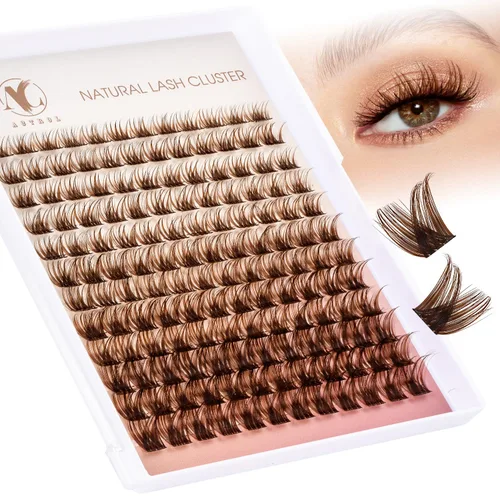 Vista 39 de Pestañas de anime con forma de pluma, extensiones de racimo de pestañas naturales de manga individual