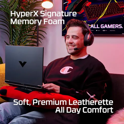 Vista 3 de HyperX Cloud III - Auriculares inalámbricos para juegos para PC, PS5, PS4, batería de hasta 120 horas, inalámbrico de 2.4 GHz, controladores