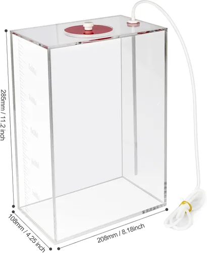 Vista 8 de Aquarium Choice Recipiente de almacenamiento de líquido con bomba dosificadora de acrílico para terrarios