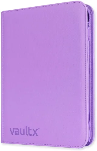Vista 13 de Vault X Carpeta de 9 bolsillos con cremallera para tarjetas, 360 tarjetas, material de álbum Exo-Tec premium, 20 páginas de carga lateral, carpeta