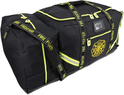 Vista 3 de Lightning X - Bolsa personalizable para equipo de bomberos con nombre bordado, 3XL, color negro