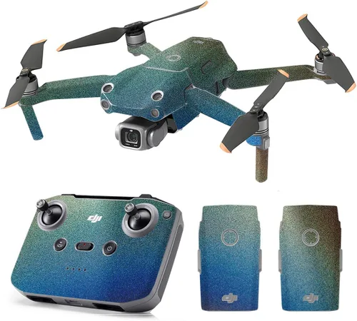 Vista 33 de SopiGuard Skin for DJI Mavic Air 2s Juego completo de calcomanías de vinilo de precisión + controlador + 3 fundas de batería (blanco mate)