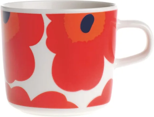 Vista 9 de MARIMEKKO Oiva Unikko Taza – Refina la decoración de tu cocina con nuestro icónico gres floral – Elegantes tazas de café de porcelana para elevar tu