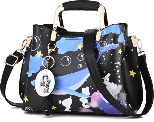 Vista 12 de Nevenka Monederos y bolsos para mujer con asa superior, bolsos de hombro de cuero para mujer