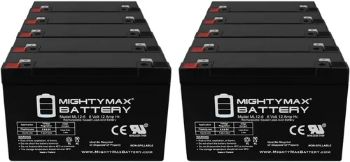 Vista 8 de Mighty Max Battery ML12-6F2-6 voltios 12 AH, terminal F2, batería recargable SLA AGM
