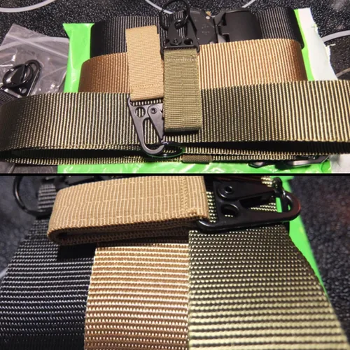 Vista 8 de AngelReally Quick Release Tactical Belt for Men, Military Style Nylon Web Belt Accessories with Quick-Release Waistband