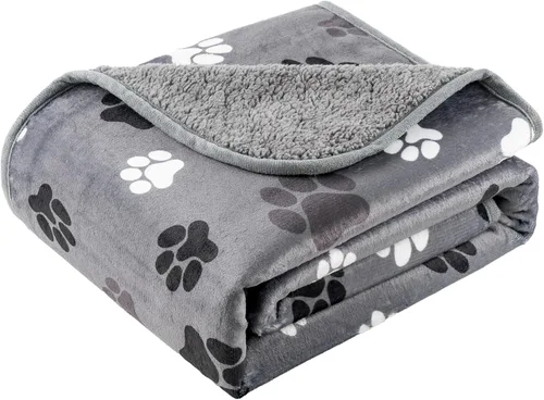 Vista 15 de Mantas impermeables para mascotas, manta de 30 x 40 pulgadas para gatos de interior, protector suave y esponjoso para sofá, coche y cama, manta