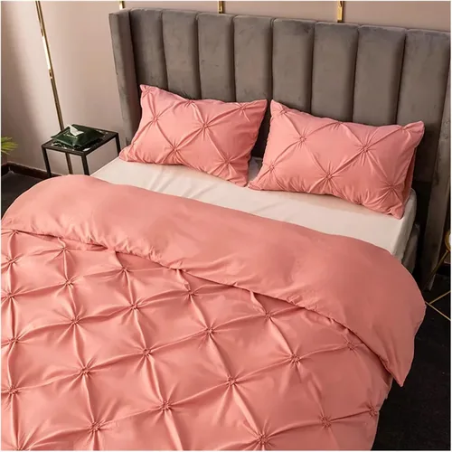 Vista 2 de 3pcs Duvet Cover Set Solid Color Single Double Twin Bedding Set Duvet Cover,Bedding