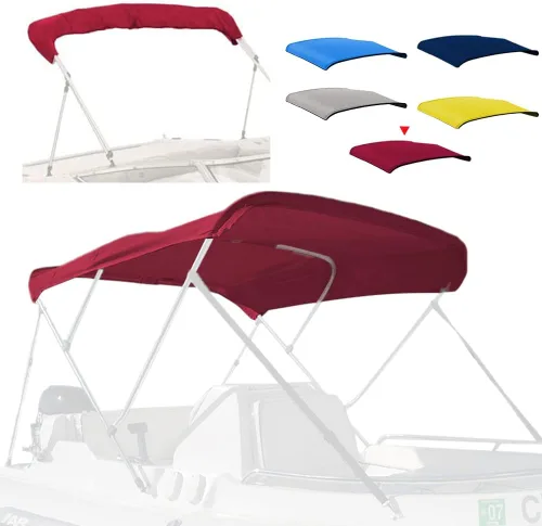 Vista 16 de 4 Bow Marine Grade Bimini Top Replacement Cover, Heavy-Duty Waterproof and UV-Proof Boat Canopy, Fade and Crack Resistant Easy Install Zipper