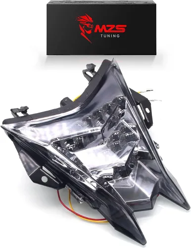 Vista 9 de MZS Luz trasera para motocicleta, intermitente LED integrado con señal de giro, lente verde compatible con Z900 2017-2024 / Z650 2017-2019 / EX 650