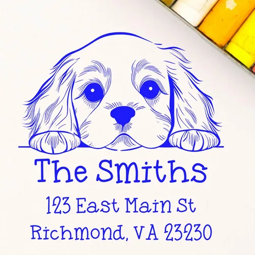 Vista 305 de Sello de alta calidad para cachorros Airedale Terrier – Sello de dirección personalizado – Ideal para los amantes de los perros – Elección de 5