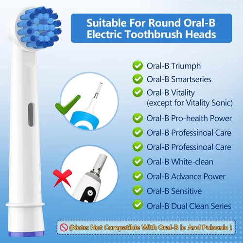 Vista 6 de Cabezales de cepillo de repuesto sensibles a cerdas suaves para cepillo de dientes eléctrico Braun, cepillado suave y cómodo para encías sensibles