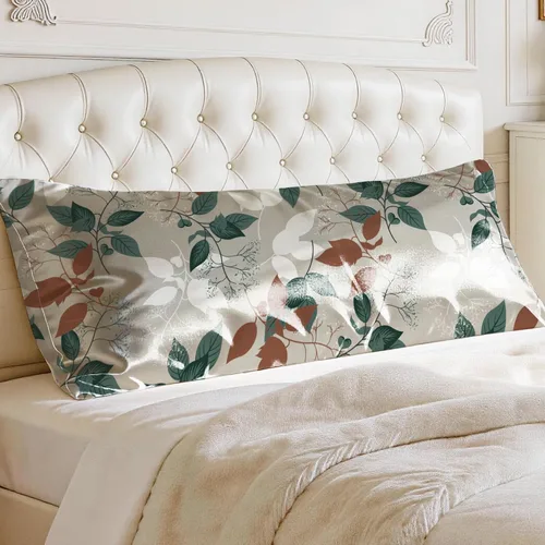 Vista 63 de EXQ Home - Funda de almohada de satén para cuidar el cabello y la piel, tamaño estándar, de seda con estampado negro, juego de 2 fundas con cierre
