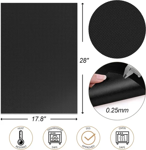 Vista 38 de UBeesize Rollo de Alfombrillas para Parrilla de 13 x 90 Pulgadas para Parrilla al Aire Libre - Tapete de Parrilla BBQ Antiadherente de Servicio