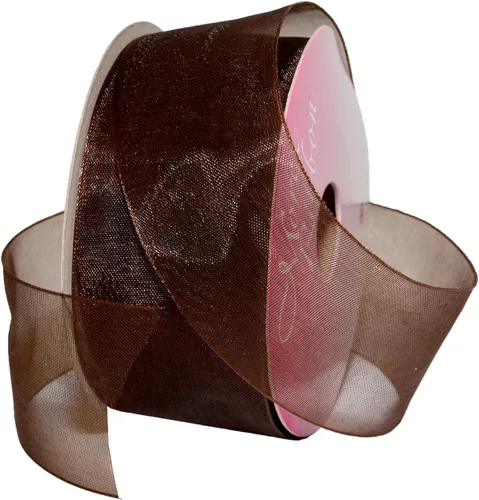 Vista 43 de Morex Ribbon 91803/100-609 Cinta de nailon Organdy, 5/8 pulgadas por 100 yardas, color rojo