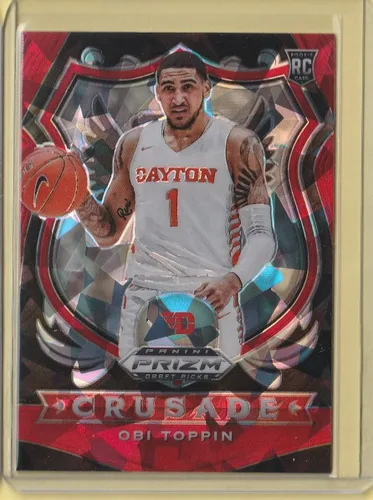 2020-21 Trading Card Prism Draft Picks Prisms Red Ice #87 Obi Toppin CR - Rookie Year