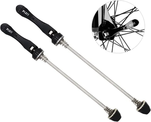 Vista 7 de PLATT Brochetas de liberación rápida para bicicleta, brochetas de cubo de rueda MTB eje delantero y trasero apto para bicicleta de carretera