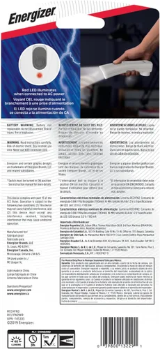 Vista 9 de Linternas LED recargables con encendido automático Energizer para fallas de energía en el hogar, linterna LED enchufable para cortes de energía, luz