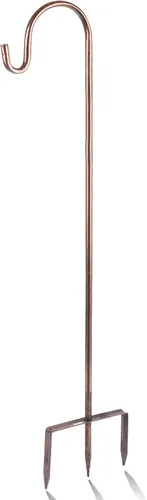 Vista 7 de EXCMARK - Gancho de pastor de altura ajustable de 81/61/41 cm y 1,3 cm de grosor. Úsalo en bodas, para colgar luces solares, linternas, comederos