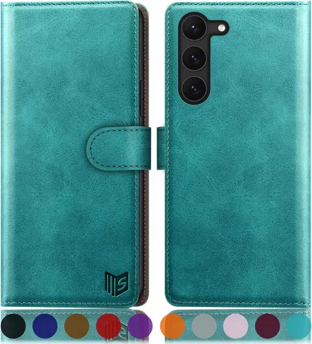 Vista 10 de SUANPOT - Funda de billetera para Samsung Galaxy S23 5G con bloqueo RFID, soporte para tarjetas de crédito, cubierta protectora de libro tipo flip