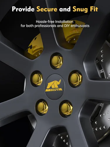 Vista 7 de MIKKUPPA Tuercas doradas M12x1.5 Repuesto para Ford Fusion 2006-2020, Ford Focus 2000-2019, rueda Ford Escape 2001-2023 20 tuercas de llanta