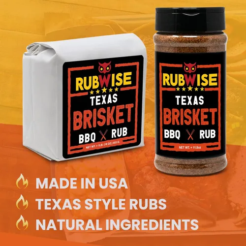 Vista 7 de RubWise Texas Style BBQ Brisket Rub Masajes para barbacoa y especias para ahumar y asar a la parrilla Mezcla seca para condimentos de carne