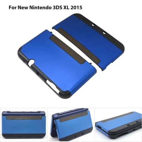 Vista 4 de Carcasa protectora azul para Nintendo 3DS XL LL con diseño de carcasa rígida para ofrecer protección completa de la superficie externa