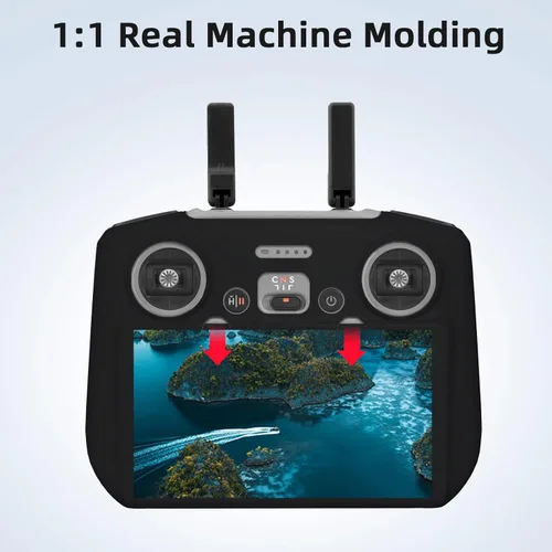 Vista 2 de BRDRC Air 3S - Funda de silicona para DJI RC 2, funda protectora compatible con DJI Neo Mini 4 Pro Air 3 Flip Fly More Combo Controlador Accesorios