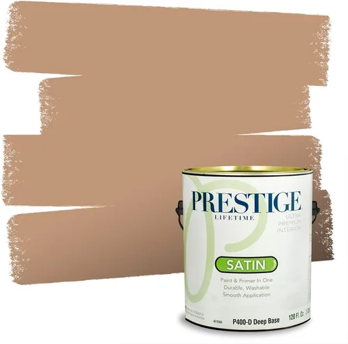 Vista 6 de PRESTIGE Pintura exterior e imprimación en uno, bronceado Aberdeen, plano, 1 galón