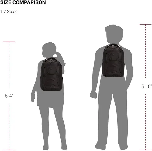 Vista 7 de SwissGear Mochila para laptop, Negro, 17 pulg.