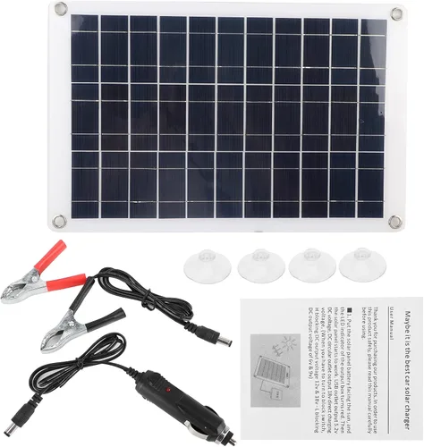 Vista 7 de Panel solar plegable de 50 W, batería monocristalina, cargador USB doble, cargador solar de goteo solar, diseño impermeable, cargador de batería