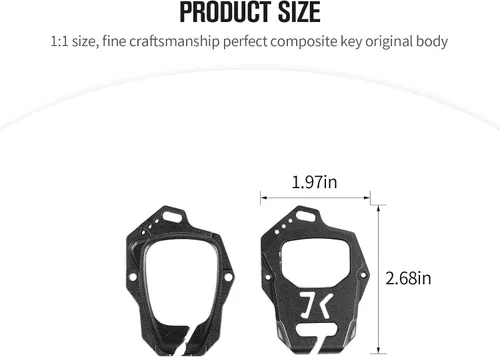 Vista 7 de JeCar - Funda para llavero de aleación de aluminio, accesorios de protección para Jeep Wrangler JK JKU 2008-2017