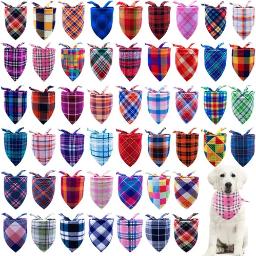 Vista 17 de 50 pañuelos para perro para el día del padre, extra grandes, extra grandes, XL, XXL, triangular, bufandas para la cabeza, orillo, costura de borde