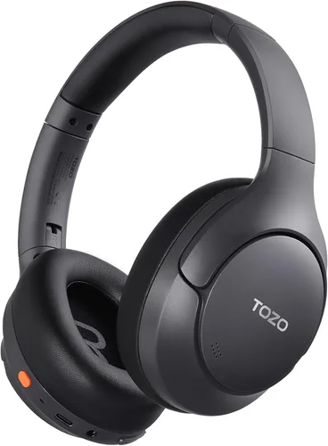 Vista 10 de TOZO Auriculares híbridos HT3 con cancelación de ruido, batería de 90 horas de duración inalámbrica sobre la oreja Bluetooth 6.0 auriculares