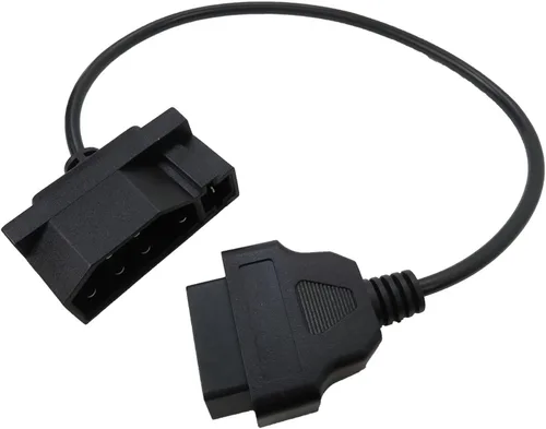 Vista 4 de Herramienta de diagnóstico OBD2 7 Pin macho OBD1 a OBD2 OBDII 16 Pin Cable adaptador de diagnóstico para Ford EFI