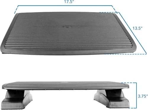 Vista 7 de Mount-It! Under Desk Footrest, Adjustable Foot Rest Under Desk with 3 Tilt Positions, Large Non Slip Office Foot Rest with Massaging Surface