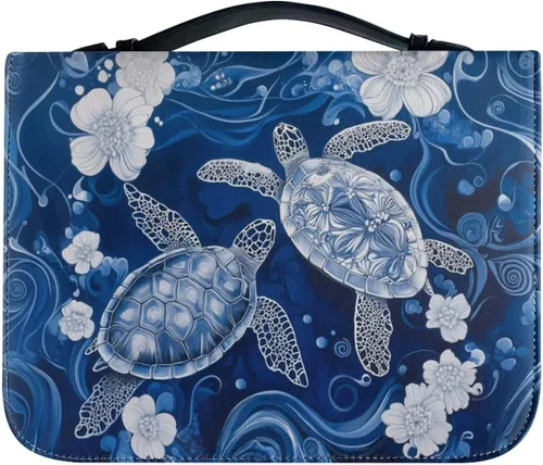 Vista 48 de Cozeyat American Flag Bible Cover Large Size Church Study Book Carrying Bag Highland Cow Bible Protective Case with Handle and Zippered Pocket for