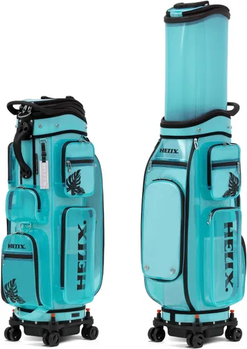 Vista 12 de HELIX -Bolsa de carrito de golf de golf, fácil de transportar, bolsa retráctil para carrito de golf con chasis de ruedas de bloqueo y empuñadura