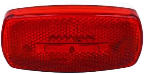 FulTyme RV Modelo 1107 Pop-up Camper LED Marcador Luz Con Reflex - Lente Roja - Base Blanca