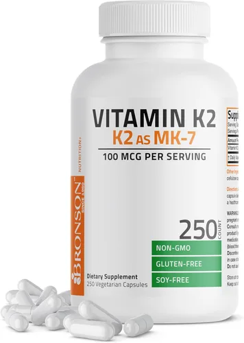 Vista 9 de Bronson Vitamina K2 como MK-7 Menaquinona 100 mcg sin OGM, 120 cápsulas