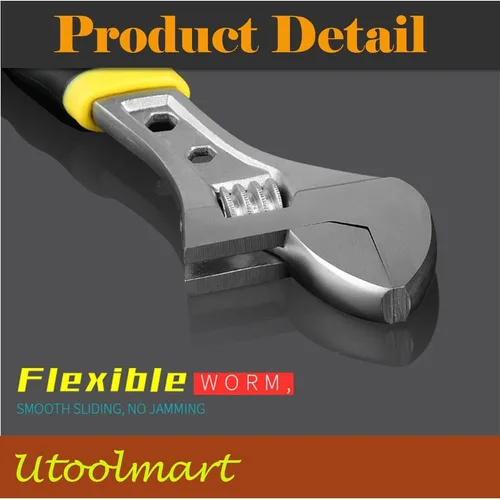 Vista 6 de Utoolmart Llave ajustable de agarre TPR de 6 pulgadas y 0.748 in de apertura 1 unids