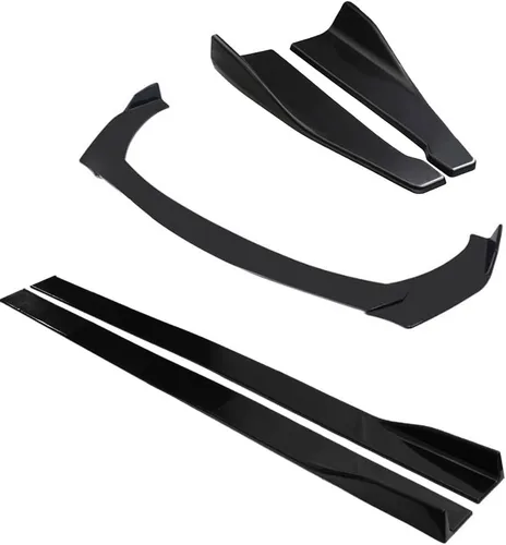 Vista 10 de Kit de Carrocería Universal para Alerón de Labio de Parachoques Delantero + Extensión de Falda Lateral de 2M / 86.6" + Kit de Carrocería de Panel