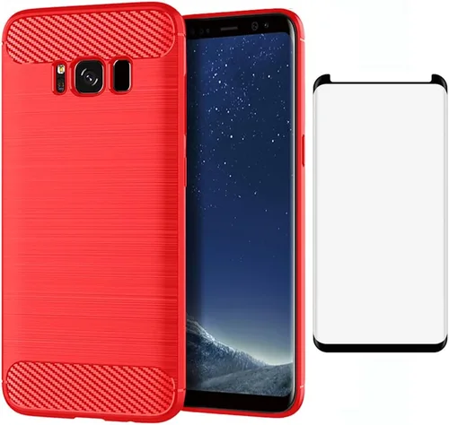 Vista 8 de Asuwish Funda para Samsung Galaxy S8 Plus con protector de pantalla de vidrio templado y accesorios para celda, protector delgado Glaxay S8plus S 8