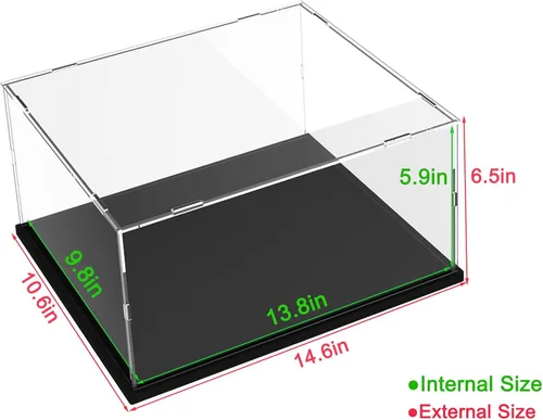 Vista 2 de Vitrina de acrílico transparente engrosada para Lego 75375 Millennium Falcon para 21319 Central Perk 75380 42204 Coleccionables, caja transparente