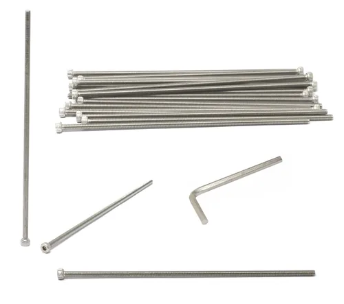 Vista 155 de iexcell Kit de tornillos de cabeza hexagonal de acero inoxidable 304, 100 unidades M2 x 0.157 in, paso de rosca de 0.016 in