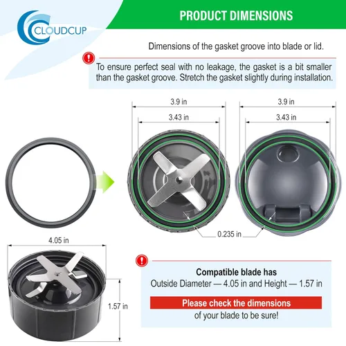 Vista 6 de Junta de repuesto Juntas de anillo de sello de goma para piezas Nutribullet Accesorios Blender 900 Series 600W y 900W