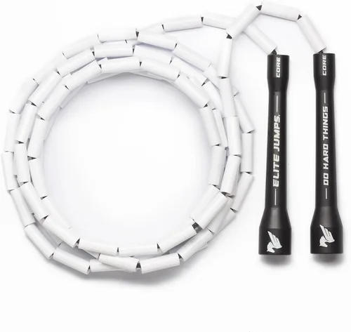 Vista 10 de Elite Jumps - Cuerda de saltar con cuentas de 1 pulgada de Do Hard Things Cuerda de saltar cruzada para tu equipo de ejercicio Cuerda de saltar