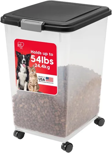 Vista 16 de IRIS USA Contenedor hermético de almacenamiento de alimentos para perros, hasta 30 libras, con ruedas, para almacenamiento de alimentos para perros