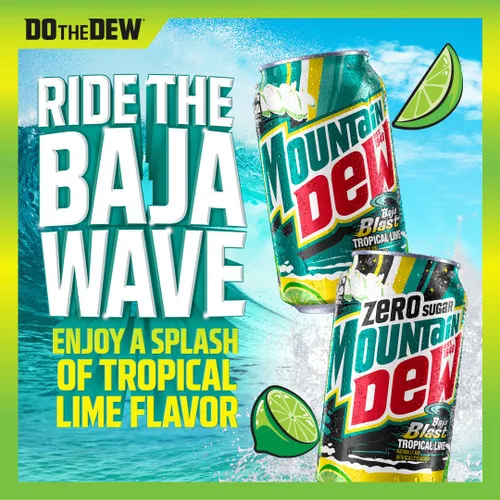 Vista 5 de Mountain Dew Baja Blast Latas, latas de 12 onzas, 12